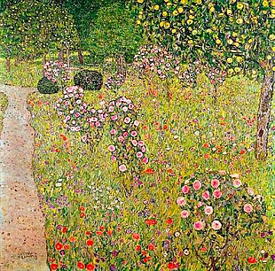 Gustav Klimt - Obstgarten mit Rosen