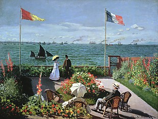 Claude Monet - Die Terrasse am Meeresufer von Saint-Adresse